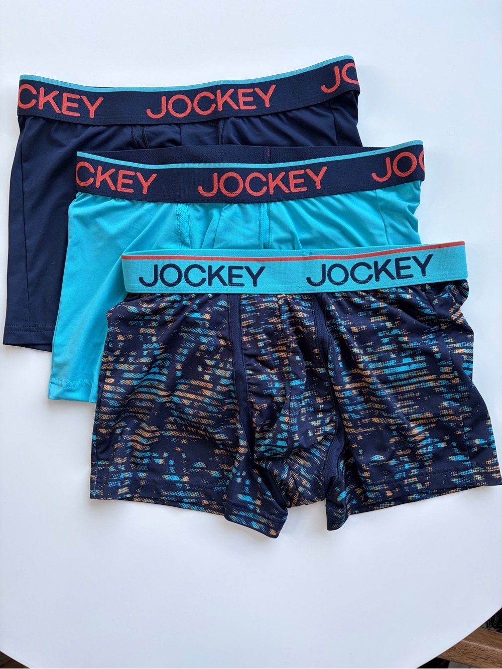 Jockey Men’s Navy, Teal & Patterned Boxer Brief 3-Pack